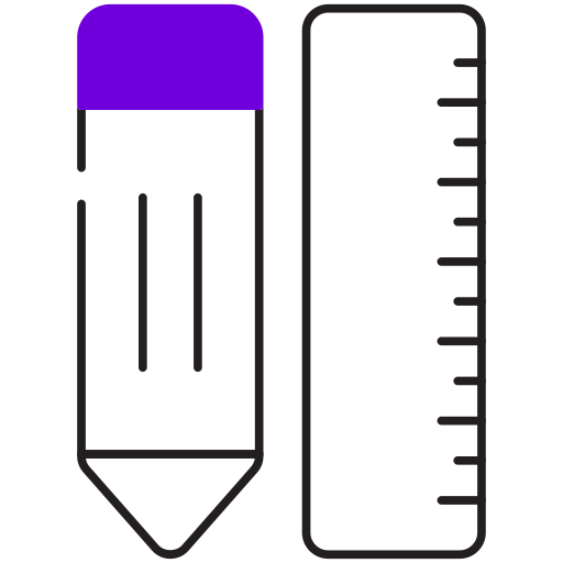 schreibwaren Generic color lineal-color icon