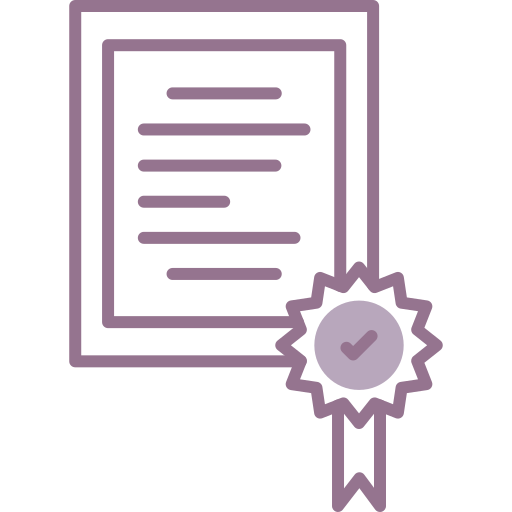 certificado Generic color lineal-color icono