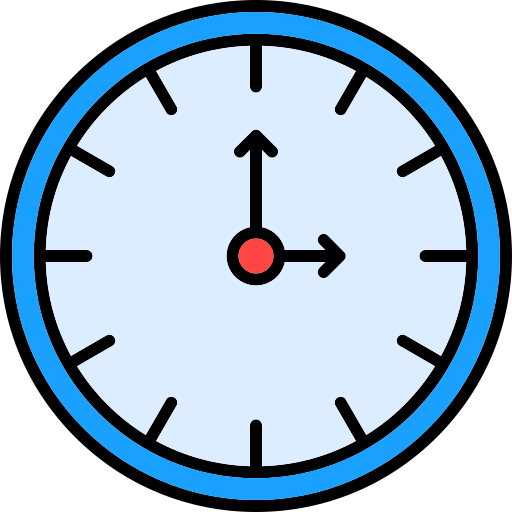 zegar ścienny Generic color lineal-color ikona