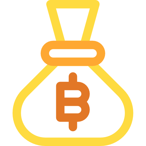 bitcoin Basic Rounded Lineal Color Icône