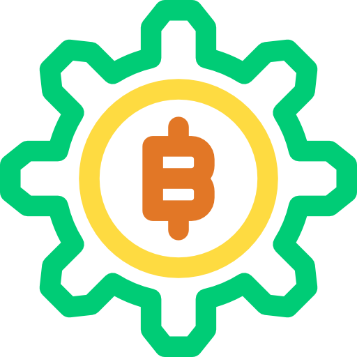 Bitcoin Basic Rounded Lineal Color icon