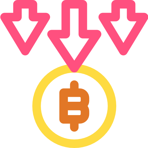Bitcoin Basic Rounded Lineal Color icon