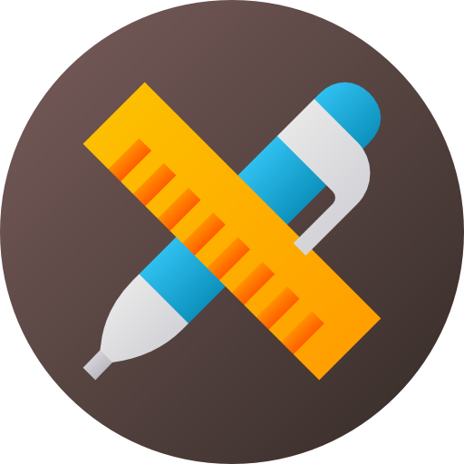 pen Flat Circular Gradient icoon