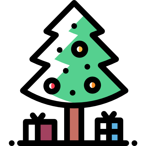 크리스마스 트리 Detailed Rounded Color Omission icon