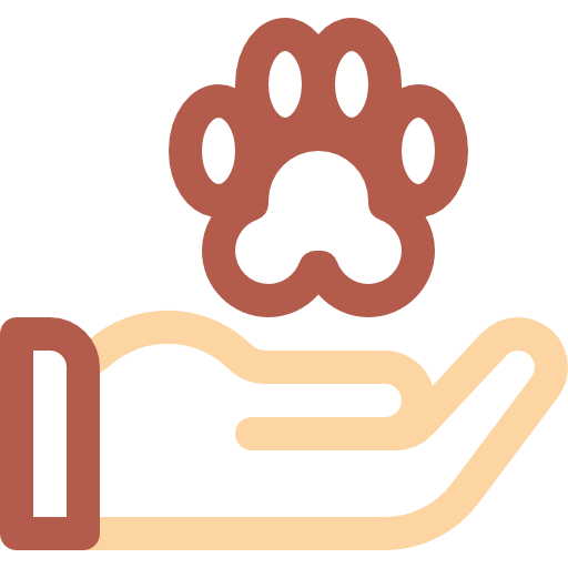 Pawprint Basic Rounded Lineal Color icon