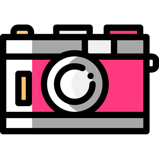 Camera Detailed Rounded Color Omission icon