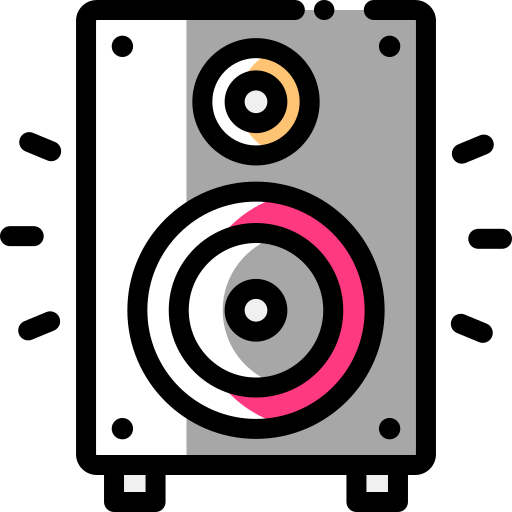 głośnik Detailed Rounded Color Omission ikona
