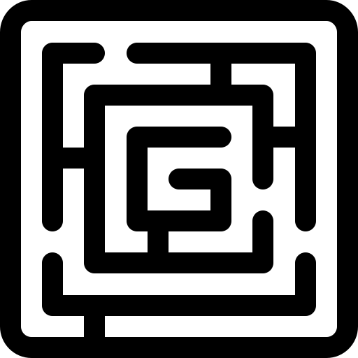 doolhof Basic Rounded Lineal icoon