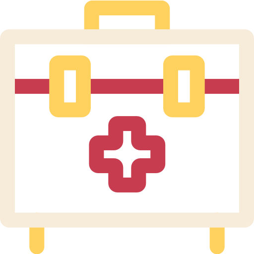 First aid kit Basic Rounded Lineal Color icon
