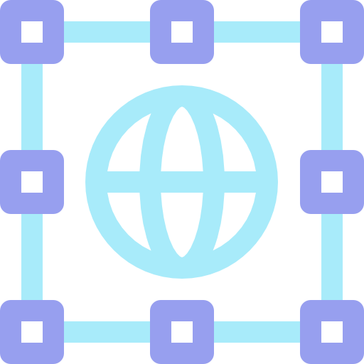 blockchain Basic Rounded Lineal Color icon