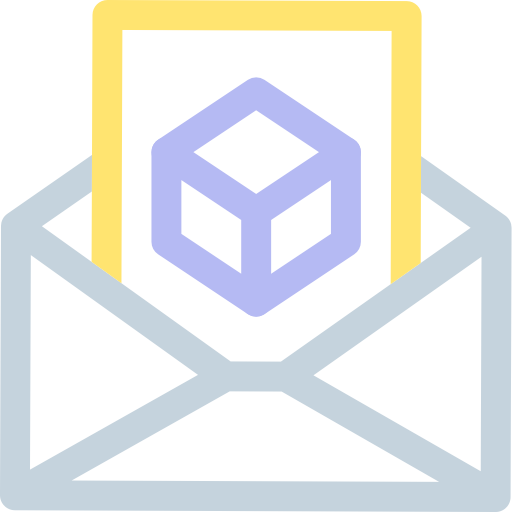 Mail Basic Rounded Lineal Color icon