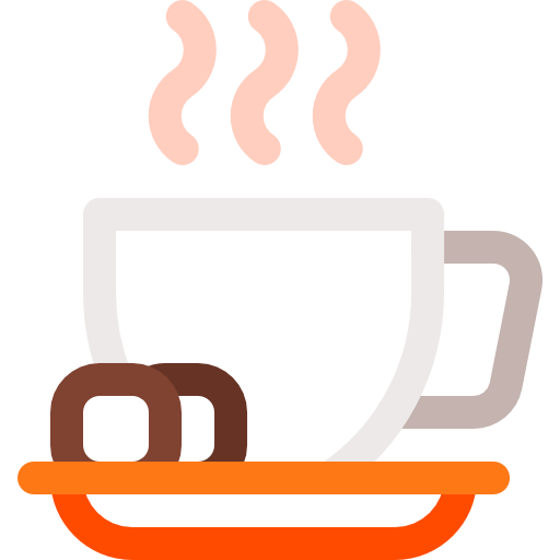 커피 컵 Basic Rounded Lineal Color icon