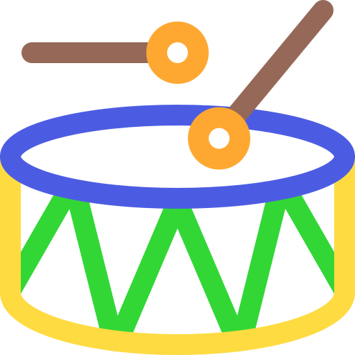 ドラム Basic Rounded Lineal Color icon