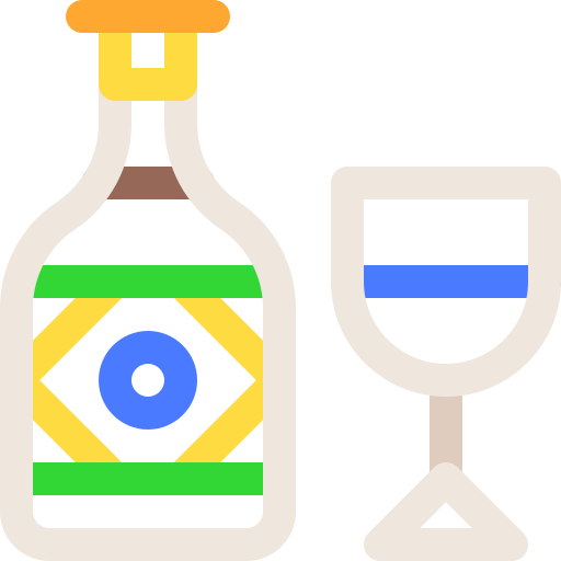 szampan Basic Rounded Lineal Color ikona