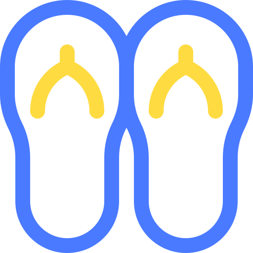 Flip flops Basic Rounded Lineal Color icon