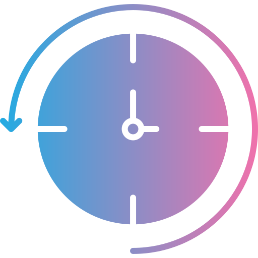 terug in de tijd Generic gradient fill icoon