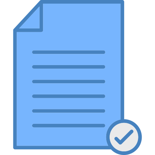 Approved file Generic color lineal-color icon