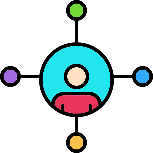 sieć społeczna Generic color lineal-color ikona