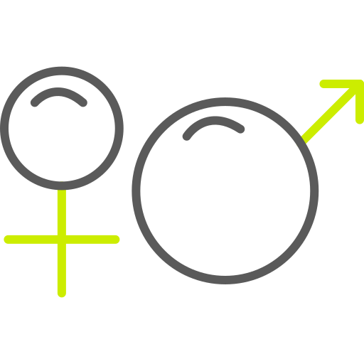 性別記号 Generic color outline icon