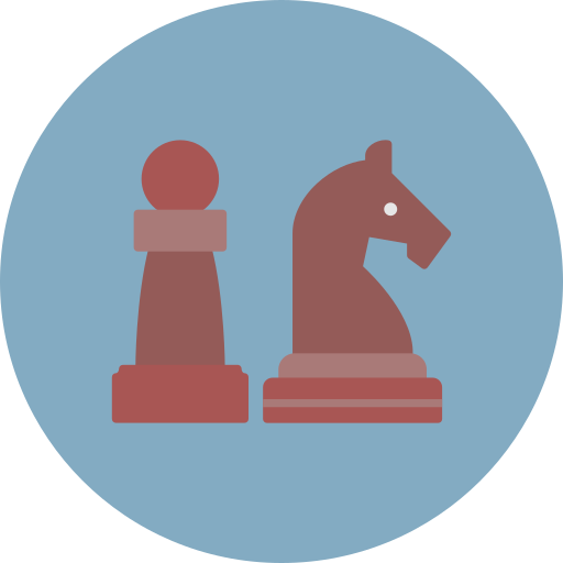 schaakstukken Generic color fill icoon
