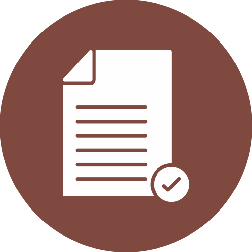 Approved file Generic color fill icon