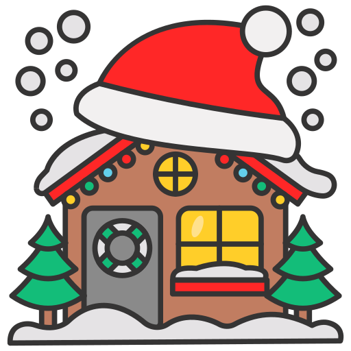 Christmas house Generic color lineal-color icon