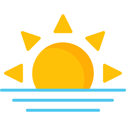 wschód słońca Generic color fill ikona