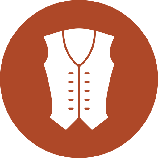 abrigo de cintura Generic color fill icono