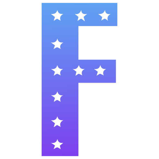 letra f Generic gradient fill icono