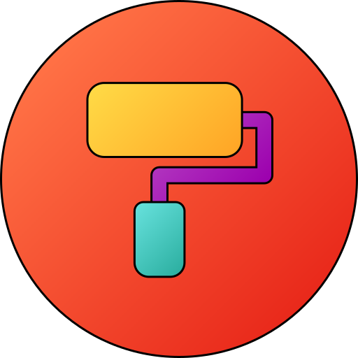 rolka z farbą Generic gradient lineal-color ikona