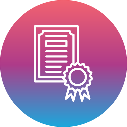 Certificate Generic gradient fill icon