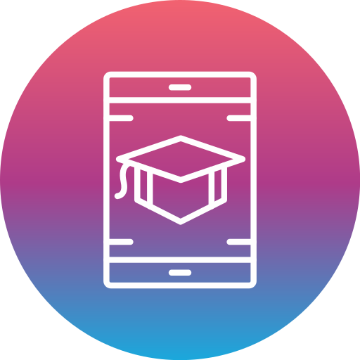 Online learning Generic gradient fill icon