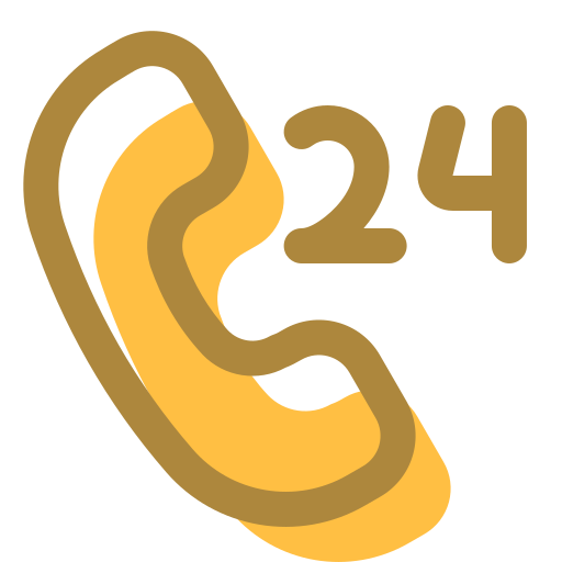 24 hours call Generic color lineal-color icon