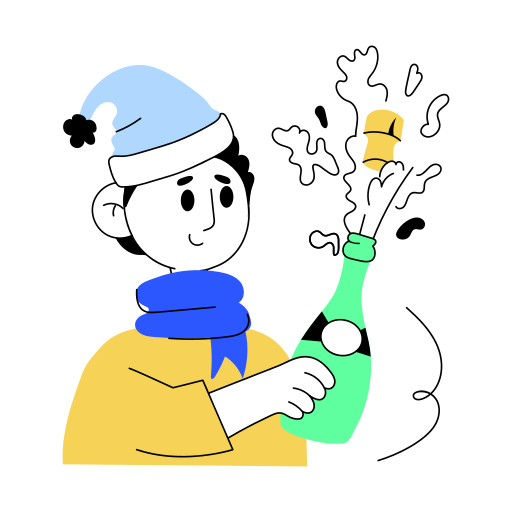 шампанское Generic Sticker Color Lineal Color иконка