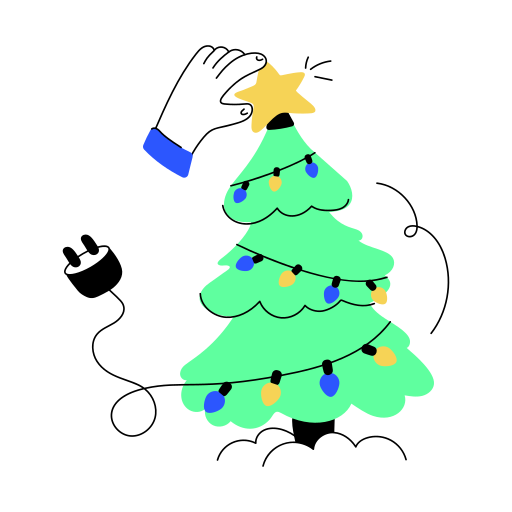 weihnachtsbaum Generic Sticker Color Lineal Color icon