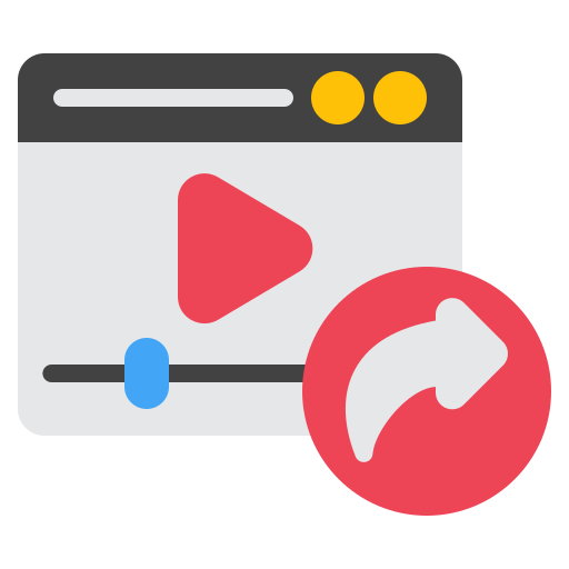 Video sharing Generic color fill icon