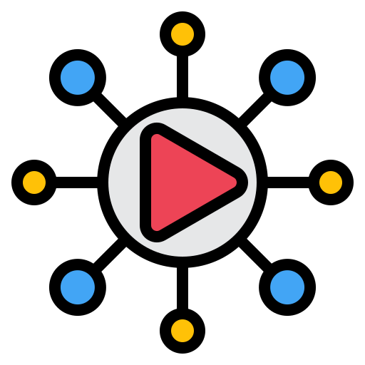 condivisione video Generic color lineal-color icona
