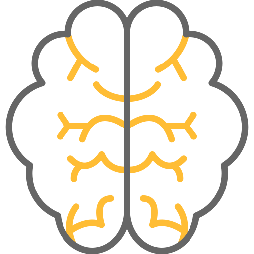 cervello Generic color outline icona