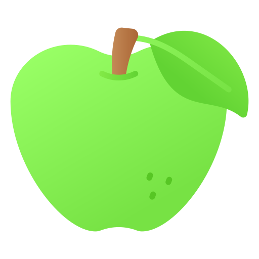 groene appel Generic gradient fill icoon