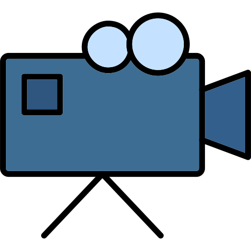 cámara filmográfica Generic color lineal-color icono