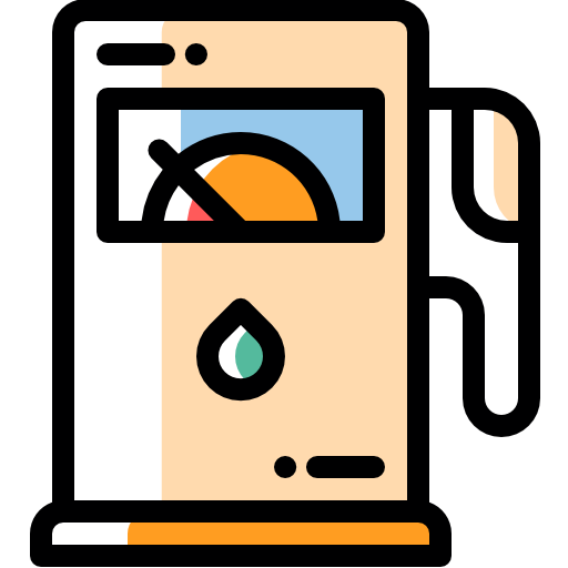 주유소 Detailed Rounded Color Omission icon