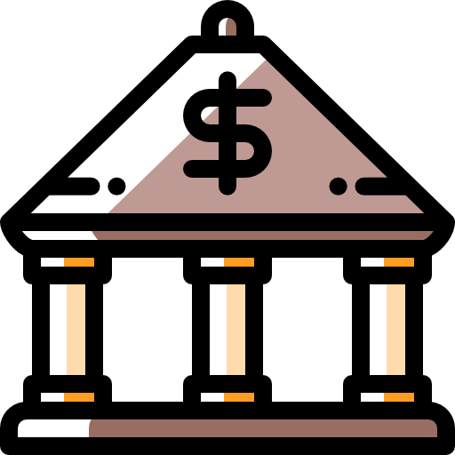 銀行 Detailed Rounded Color Omission icon