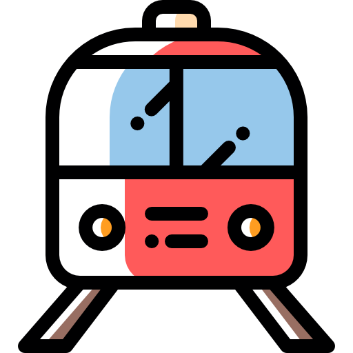 Train Detailed Rounded Color Omission icon