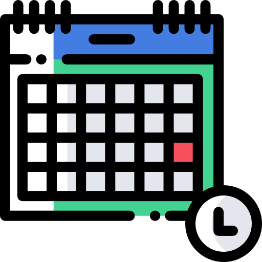 kalendarz Detailed Rounded Color Omission ikona