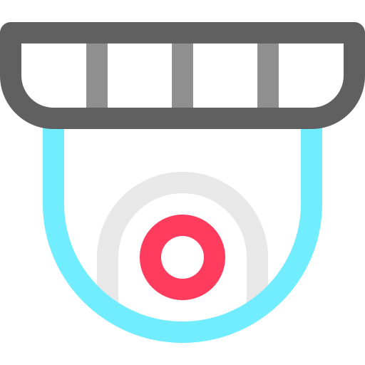 Cctv Basic Rounded Lineal Color icon