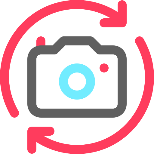 kamera Basic Rounded Lineal Color ikona