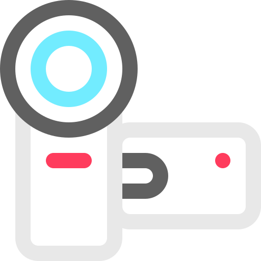 ビデオカメラ Basic Rounded Lineal Color icon
