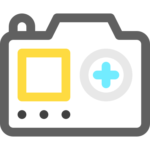 Camera Basic Rounded Lineal Color icon