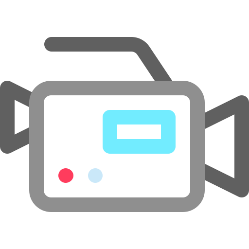 Video camera Basic Rounded Lineal Color icon