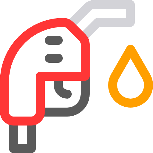 gas kraftstoff Basic Rounded Lineal Color icon